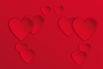 abstract background with hearts