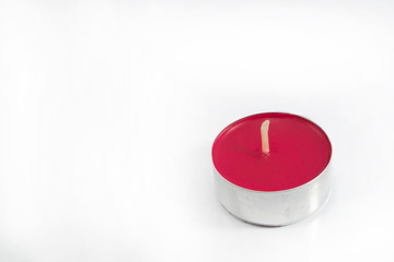 Obraz na płótnie Canvas Red candle fragrance is commonly used for air conditioning in the room to smell herbs. Perfect for Valentine's Day Festival Both color and flavor make it a romantic feel