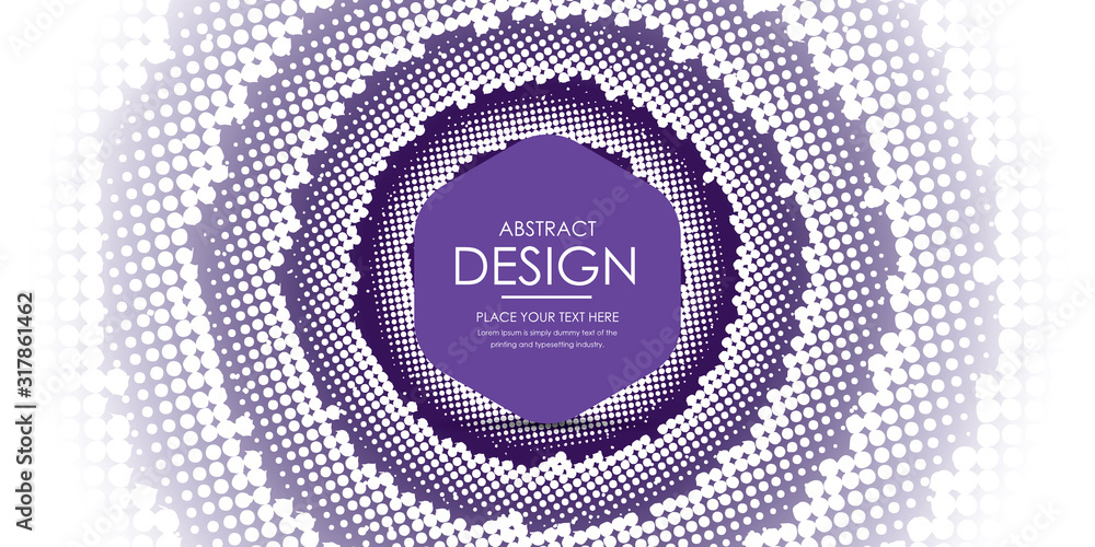 Aufkleber abstract vector circle frame halftone dots background