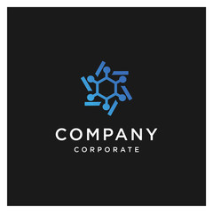 vector logo with a clean and modern star shape