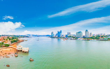 Fototapeta na wymiar Coastal scenery of Xiamen City, Fujian Province, China