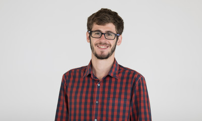 Fototapeta premium Young caucasian man smiling