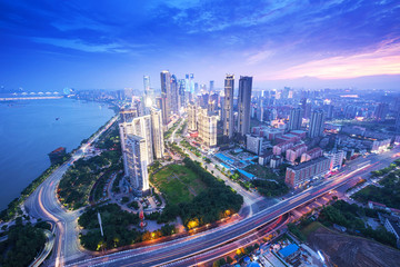 Fototapeta premium Aerial view of chinese city,shenzhen