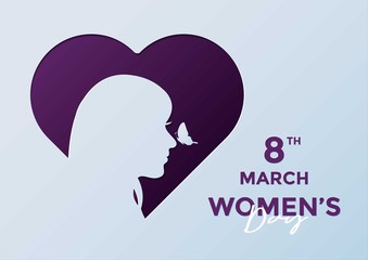 Women day greeting card background vector illustration