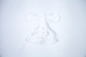 Snow Angel Wings - copy space white background