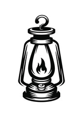 lantern with a retro engraved style. - vector © Noctwork