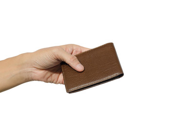 Hand holding wallet