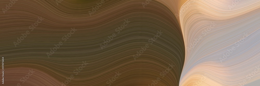 Poster artistic designed horizontal banner with old mauve, tan and dark gray colors. dynamic curved lines w