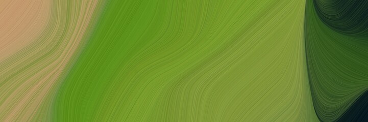 artistic header design with olive drab, very dark green and dark khaki colors. dynamic curved lines with fluid flowing waves and curves