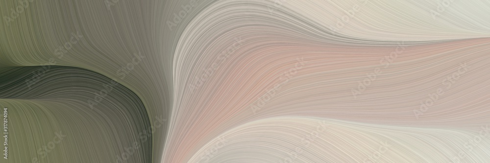 Poster modern header with ash gray, dark slate gray and dim gray colors. dynamic curved lines with fluid flowing waves and curves