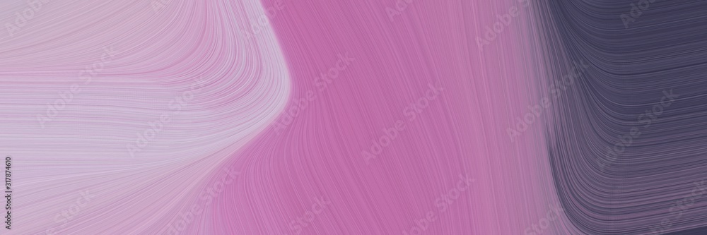 Aufkleber colorful horizontal banner with rosy brown, dark slate gray and thistle colors. dynamic curved lines