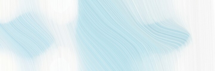 dynamic horizontal banner with white smoke, powder blue and lavender colors. dynamic curved lines with fluid flowing waves and curves