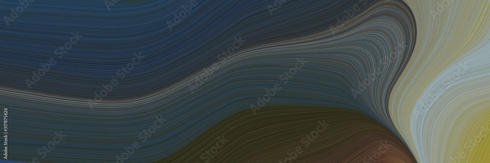 Aufkleber modern designed horizontal header with dark slate gray, dark gray and gray gray colors. dynamic curved lines with fluid flowing waves and curves