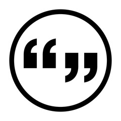 Discussion quotes or discuss line art vector icon for forum apps and websites