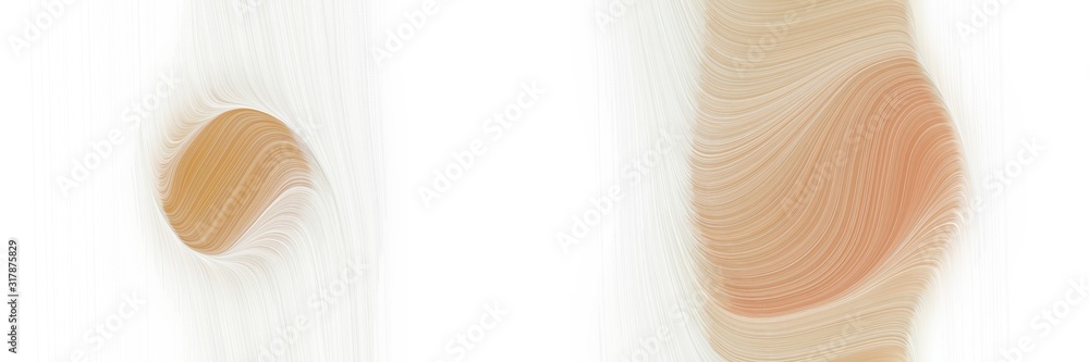 Aufkleber dynamic header with linen, dark salmon and white smoke colors. dynamic curved lines with fluid flowing waves and curves