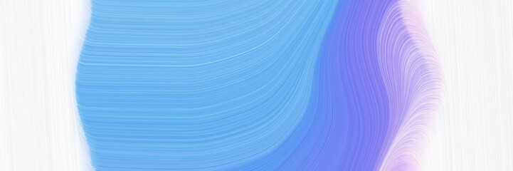 moving header with corn flower blue, white smoke and medium slate blue colors. dynamic curved lines with fluid flowing waves and curves