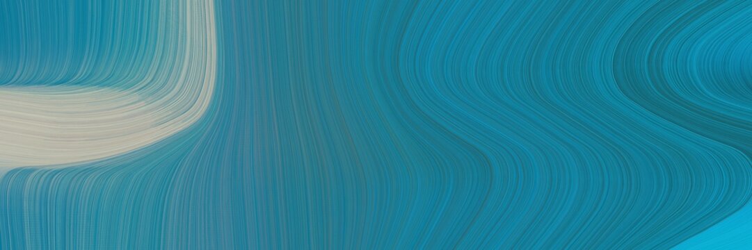 moving header design with teal blue, dark gray and cadet blue colors. dynamic curved lines with fluid flowing waves and curves © Eigens