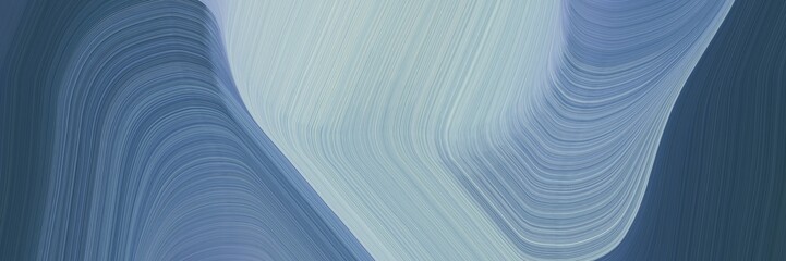 artistic designed horizontal header with teal blue, pastel blue and ash gray colors. dynamic curved lines with fluid flowing waves and curves