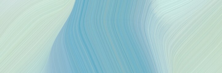 decorative designed horizontal header with light gray, sky blue and cadet blue colors. dynamic curved lines with fluid flowing waves and curves