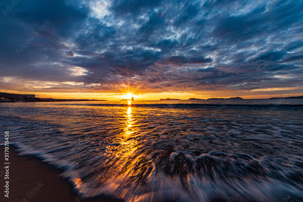 Canvas Prints sunset over the sea