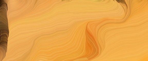 Fototapeta na wymiar flowing horizontal header with pastel orange, chocolate and brown colors. very dynamic curved lines with fluid flowing waves and curves
