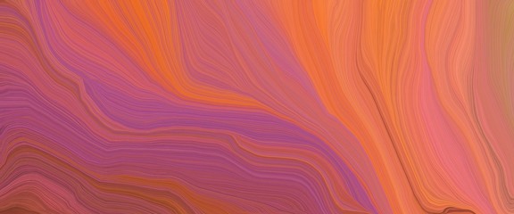 decorative designed horizontal banner with indian red, coffee and dark moderate pink colors. very dynamic curved lines with fluid flowing waves and curves