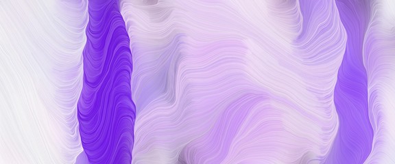 modern horizontal banner with thistle, blue violet and medium purple colors. very dynamic curved lines with fluid flowing waves and curves