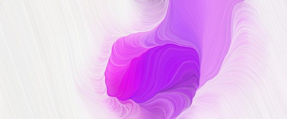 modern horizontal banner with medium orchid, lavender and violet colors. very dynamic curved lines with fluid flowing waves and curves