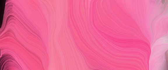 decorative banner design with pale violet red, very dark pink and pastel magenta colors. very dynamic curved lines with fluid flowing waves and curves