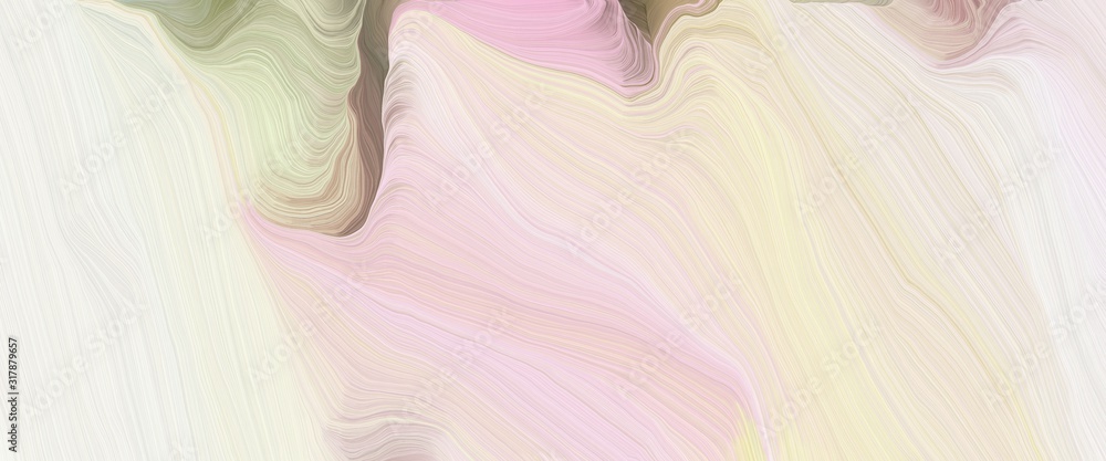 Poster surreal header design with antique white, gray gray and tan colors. very dynamic curved lines with fluid flowing waves and curves