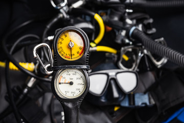  pressure regulator  , console diving regulator with Scuba Diving Gear background