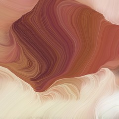 creative square graphic with sienna, pastel gray and rosy brown color. contemporary waves illustration