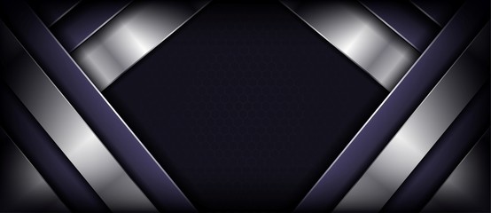 luxurious dark abstract background with purple overlap layers