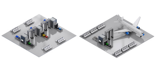 Airport terminal isometric