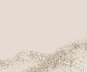 Trendiger, schicker Pastellhintergrund mit goldenem Glitzerpinselstrich © Anna Sokol