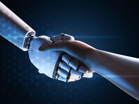 Robot Hand Shake With Human