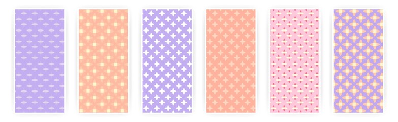 mixed pattern pastel pattern banner set