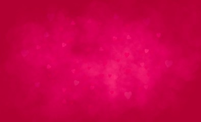 red backdrop with glowing heart shape abstract background texture for Valentine's Day