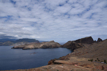 Landscape of Point of Saint Lawrence (Ponta de Sao Lourenco), easternmost point of the island of Madeira, Portugal.