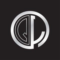 QL Logo with circle rounded negative space design template