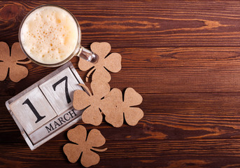 Saint Patrick’s day background with beear