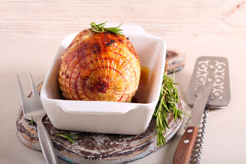 Chicken stuffed roll