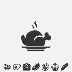 cooked chicken icon