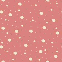Seamless Pattern with big bubbles and dots