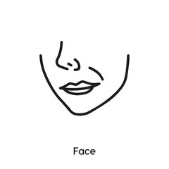 face icon vector . face sign symbol