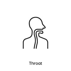 throat icon vector . throat sign symbol