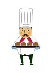 職業のクリップアート。コックさん。シェフ。料理人。