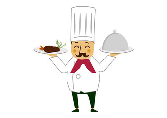 職業のクリップアート。コックさん。シェフ。料理人。