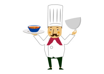 職業のクリップアート。コックさん。シェフ。料理人。