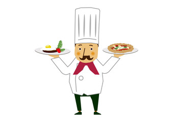 職業のクリップアート。コックさん。シェフ。料理人。